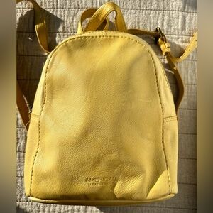 AMERICAN LEATHER CO Yellow Leather Backpack